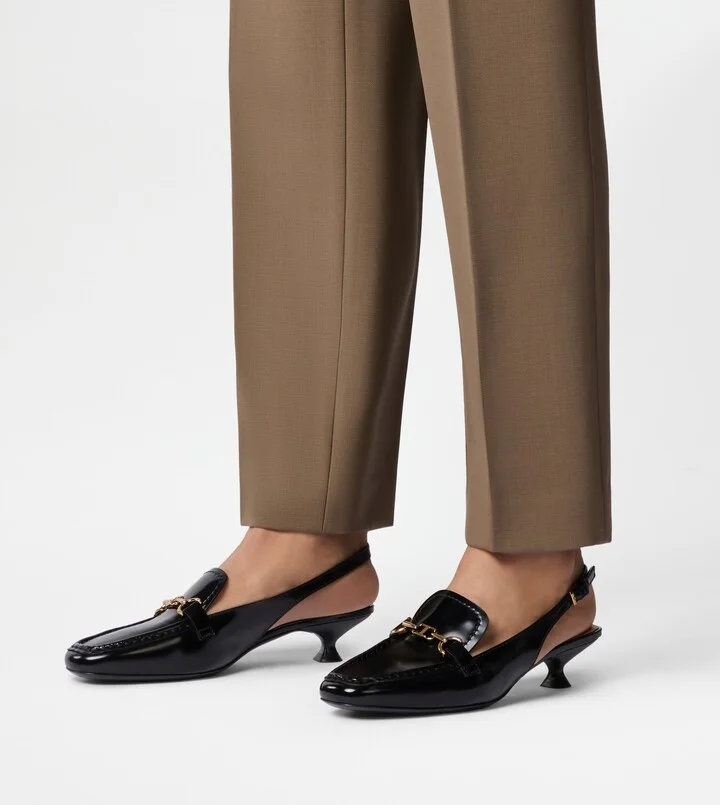 Slingback Loafers in Leather - Image 7