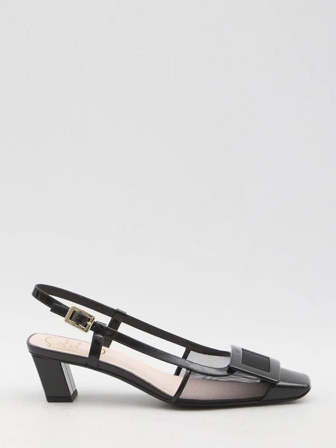 Slingback Mesh Pumps