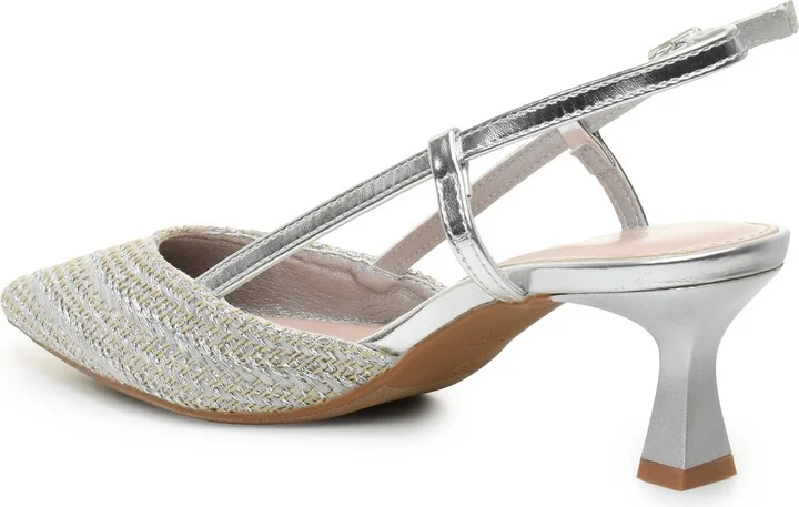 Slingback Metallic Woven Pump - Image 2