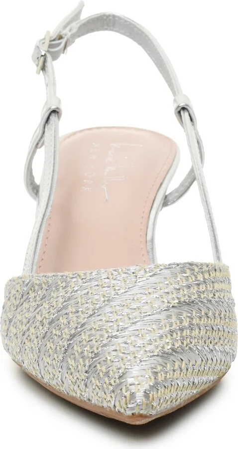 Slingback Metallic Woven Pump - Image 3