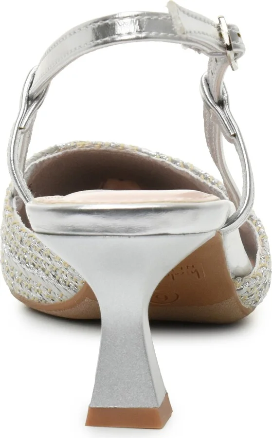 Slingback Metallic Woven Pump - Image 4