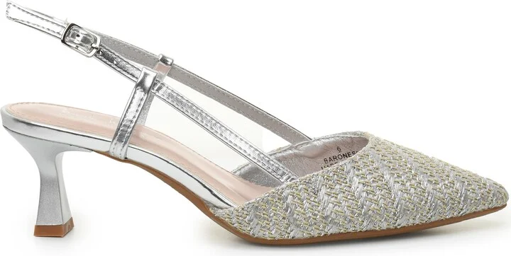 Slingback Metallic Woven Pump - Image 5