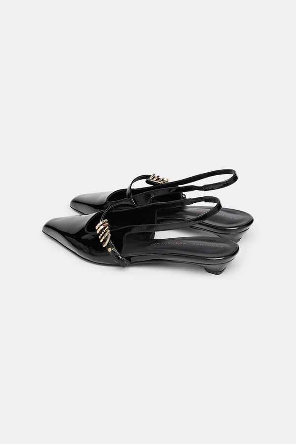 Slingback micro heels with signature D-rings - Image 8