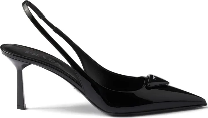 Slingback Patent Leather Pumps