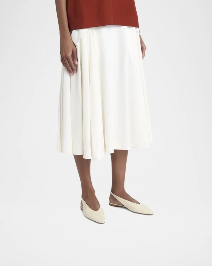 Slingback Pointed Leather Ballet Flats - Image 9