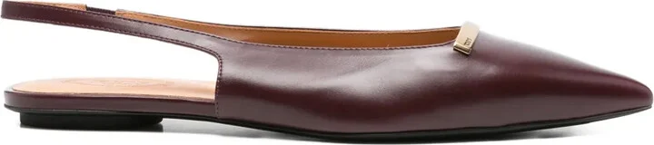 Slingback Pointed-Toe Flat Pumps