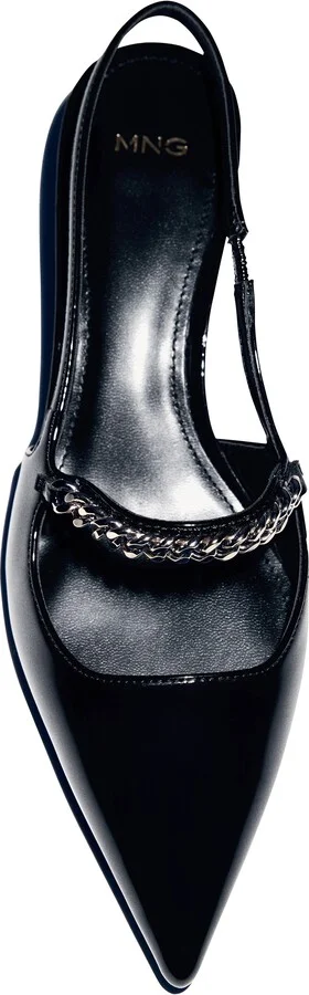 Slingback Pointed Toe Mary Jane Kitten Heel Pump - Image 3