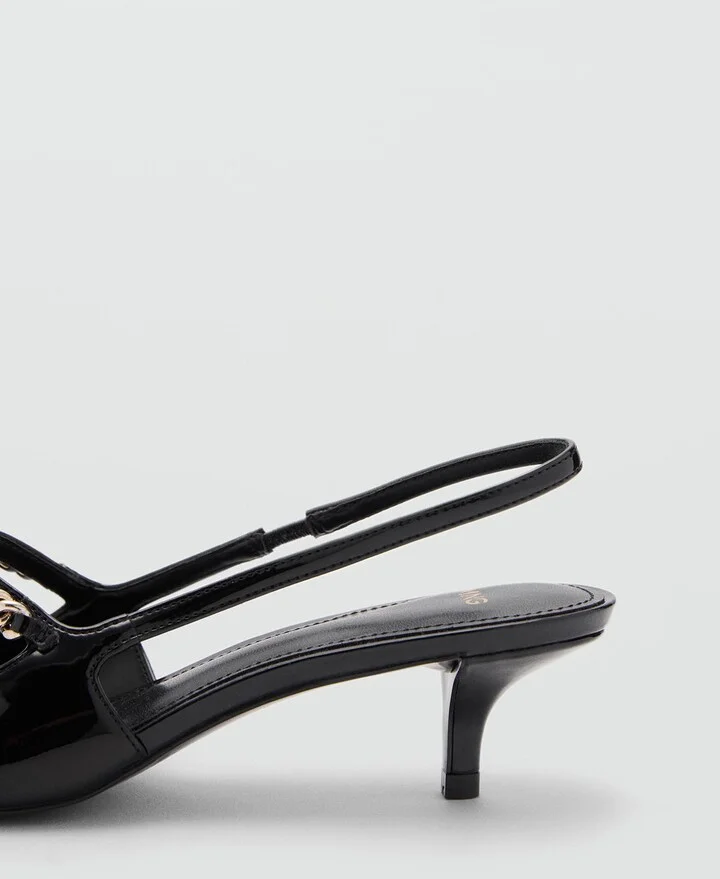 Slingback Pointed Toe Mary Jane Kitten Heel Pump - Image 4