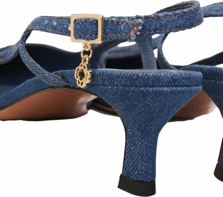 Slingback pump in rhinestone denim - Image 6