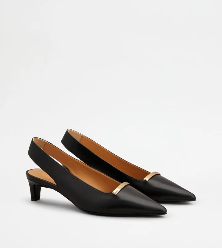 Slingback Pumps in Leather - Image 2