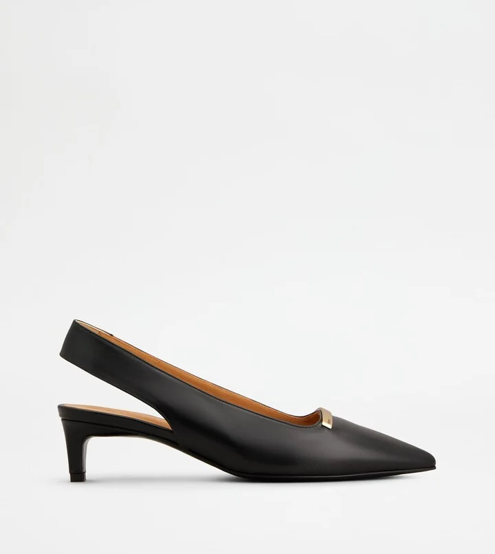 Slingback Pumps in Leather