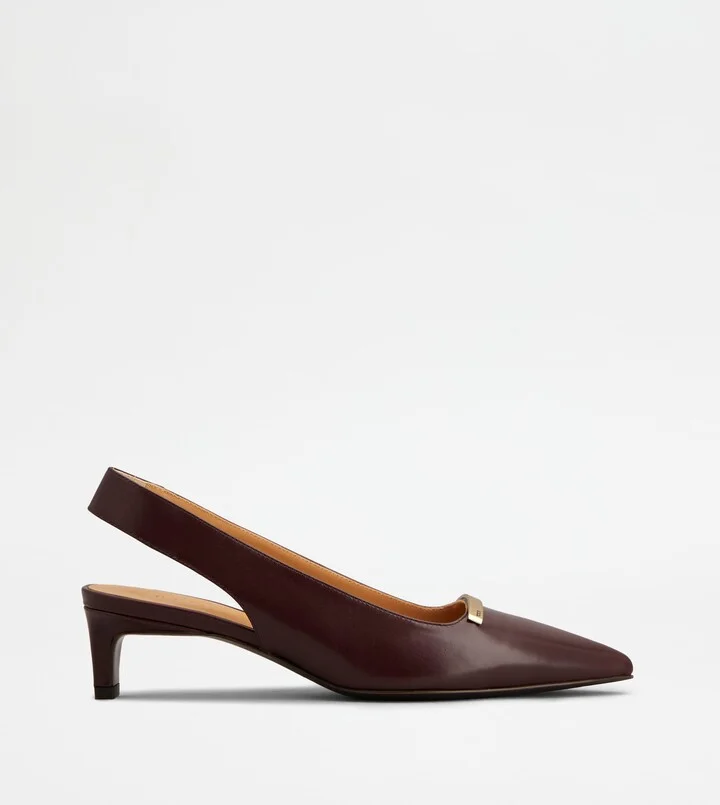 Slingback Pumps in Leather