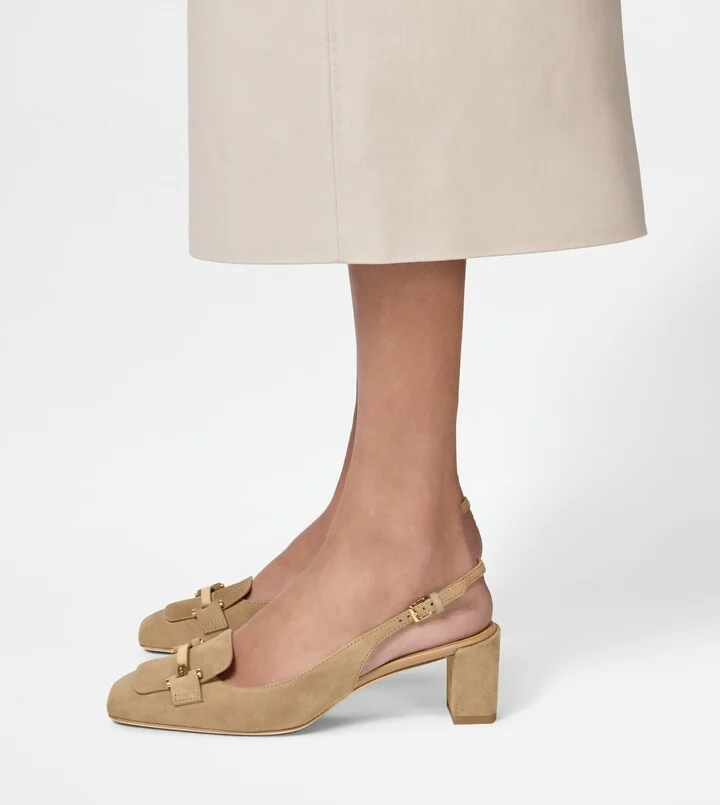 Slingback Pumps in Suede - Image 6