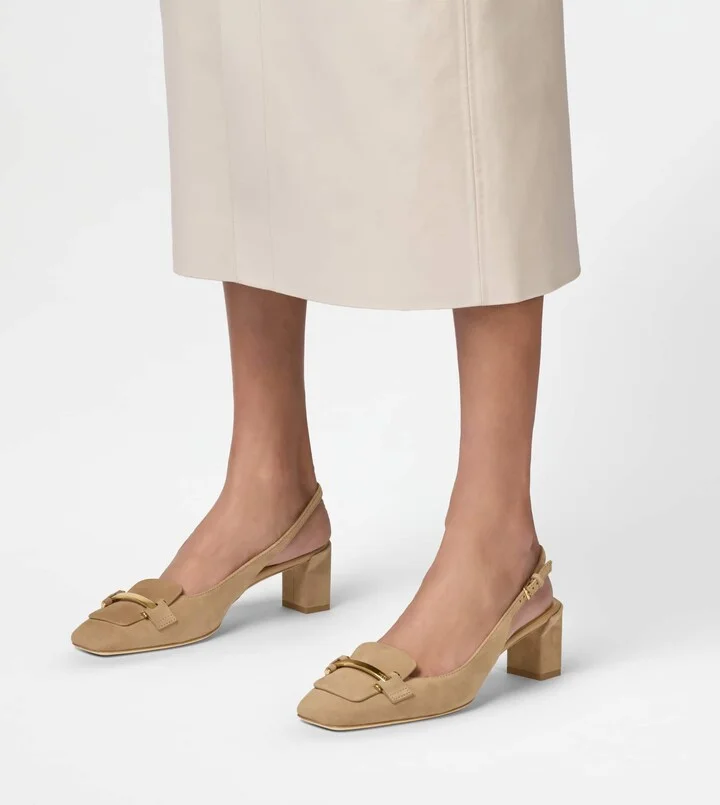 Slingback Pumps in Suede - Image 7