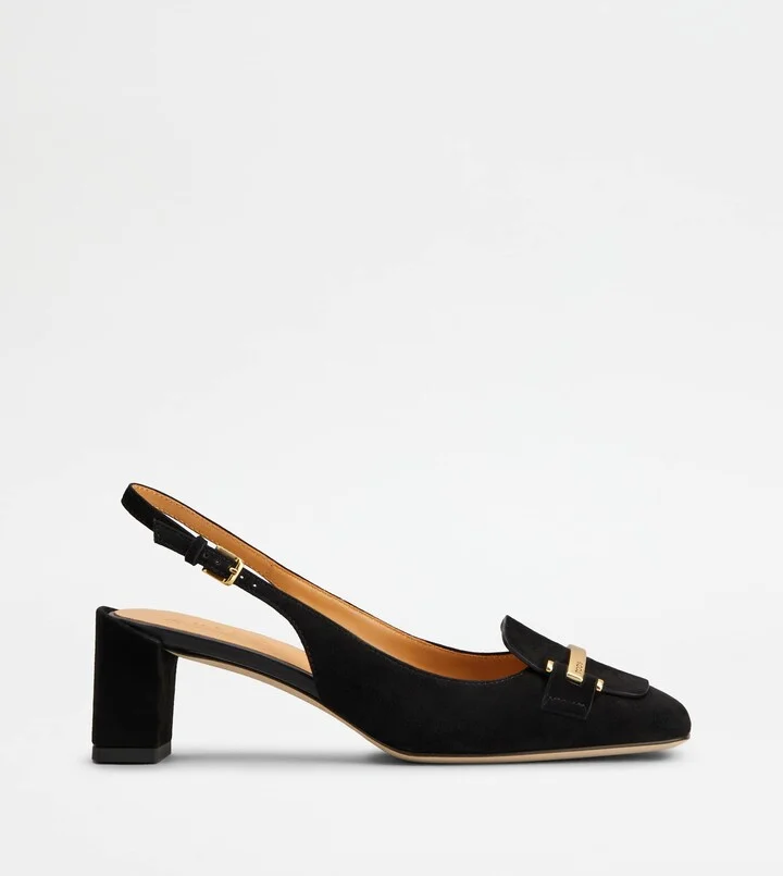 Slingback Pumps in Suede