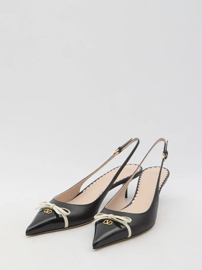 Slingback Pumps With Vlogo Signature - Image 2