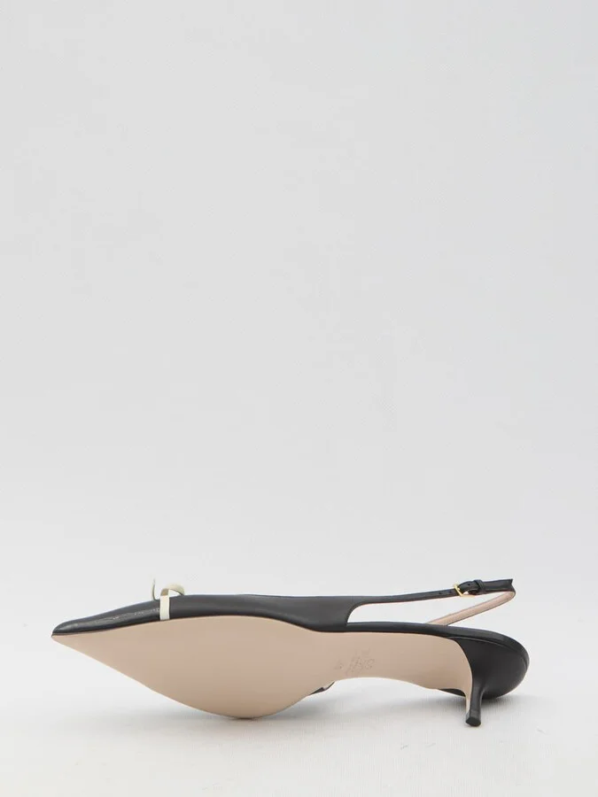 Slingback Pumps With Vlogo Signature - Image 4