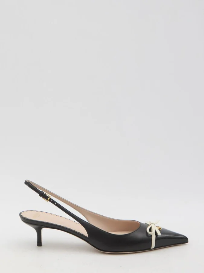 Slingback Pumps With Vlogo Signature