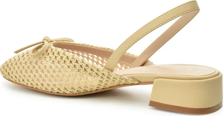 Slingback Raffia Mule Flat - Image 2