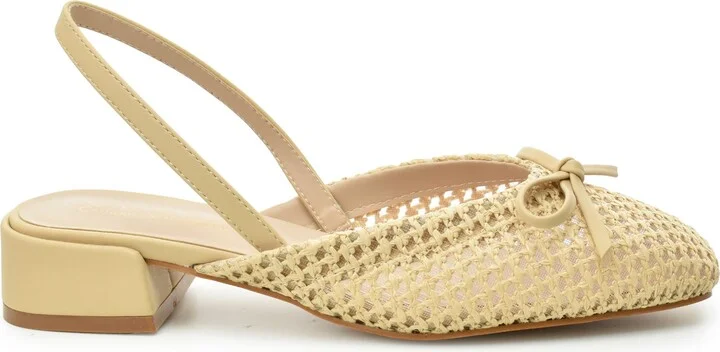 Slingback Raffia Mule Flat - Image 5