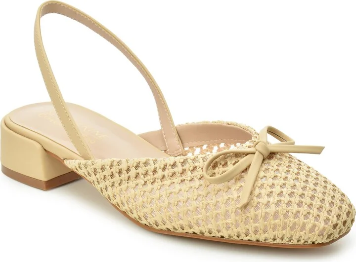 Slingback Raffia Mule Flat