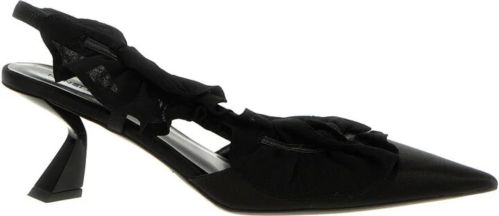 Slingback Ruffle Detail Shoe