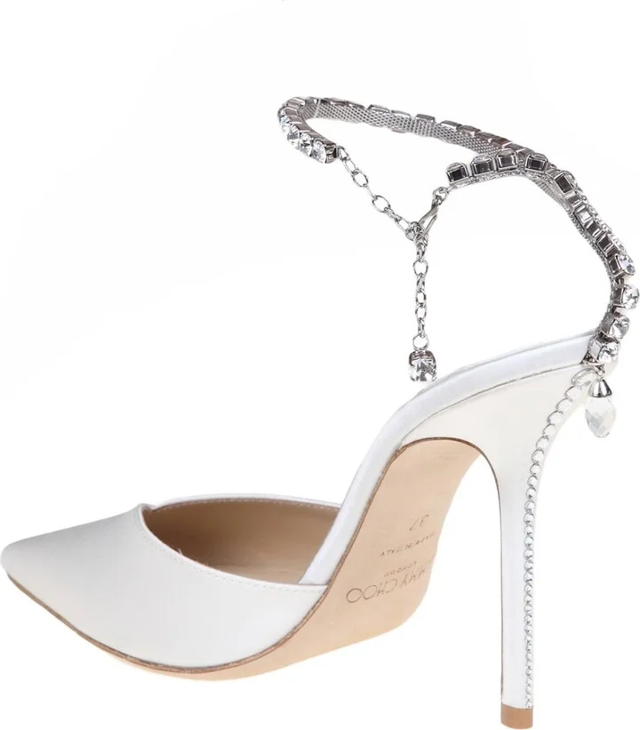 Slingback Saeda 100 In Satin With Applied Crystals - Image 4