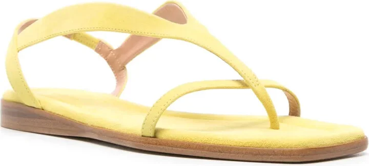 Slingback Suede Flat Sandals - Image 2