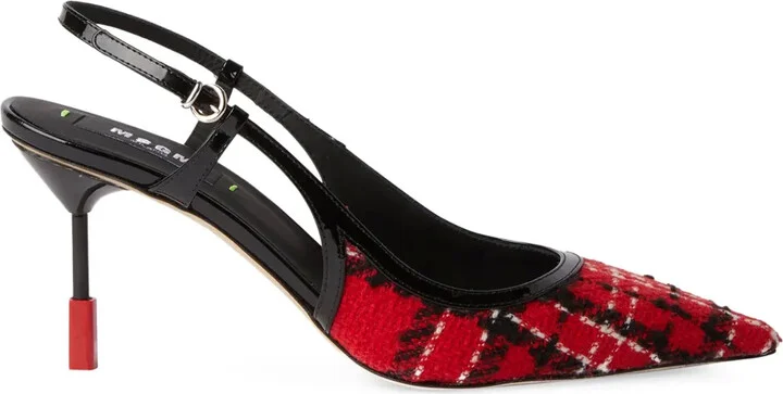 Slingback Tweed Pumps
