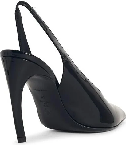 Slingback 'viper' In Black Synthetic Paint - Image 3