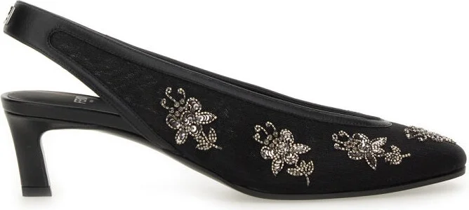 Slingback With Embroidery