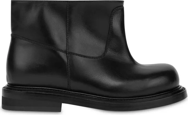 Slip-On Leather Ankle Boots