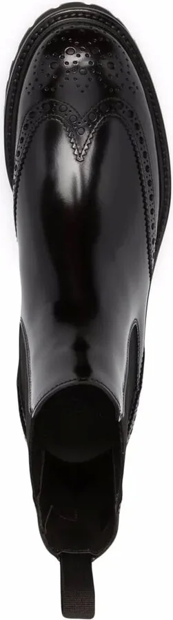 Slip-On Leather Brogue Boots - Image 4