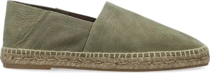Slip-On Leather Espadrilles