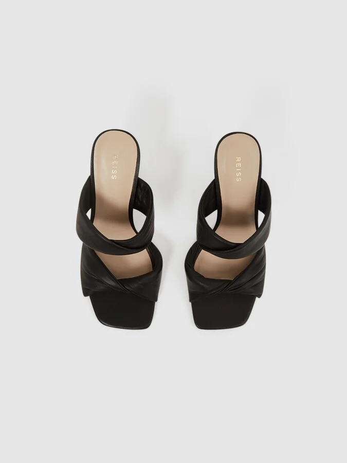 Slip on Leather Sandal Heels - Image 4