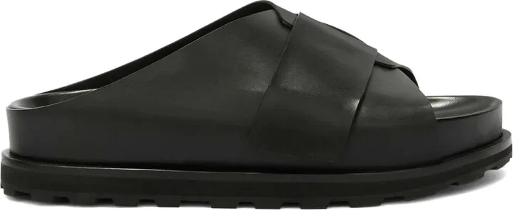 Slip-On Leather Slides