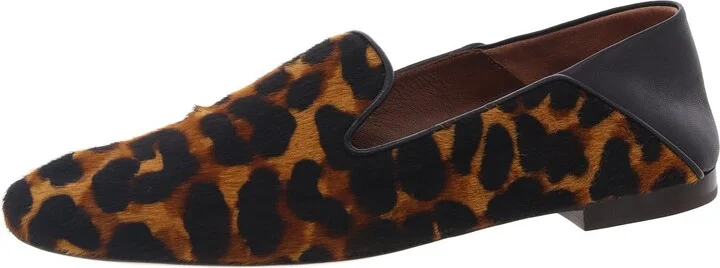 Slip On Loafer Mens Animal Print Calf Hair Loafers