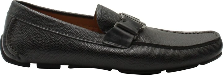 Slip-On Loafers in Black Leather