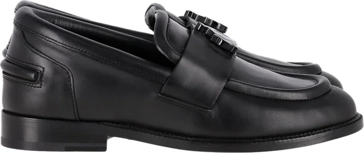 Slip on Loafers in Black Leather