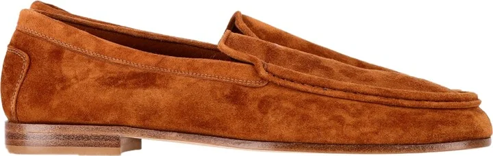 Slip-On Loafers in Brown Suede