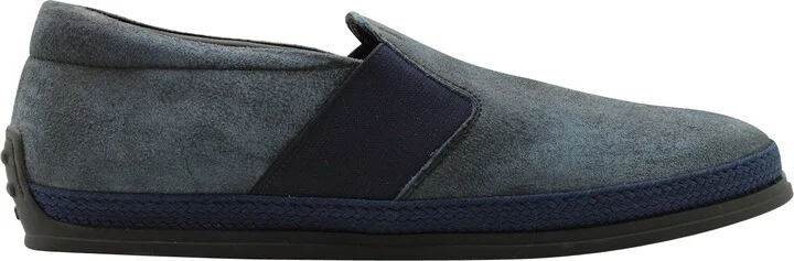 Slip-on Loafers in Navy Blue Suede