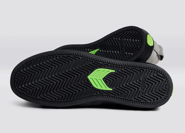 SLIP-ON PRO Charcoal Grey Suede and Canvas Black Logo Sneaker Women - Image 5