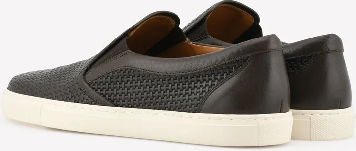 Slip-On Sneakers in Woven Leather - Image 2