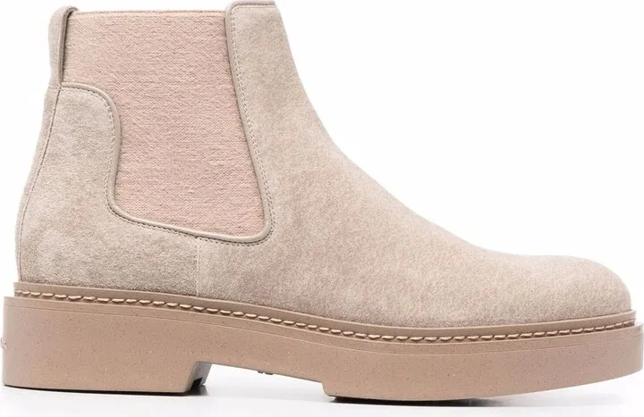 Slip-On Suede Ankle Boots