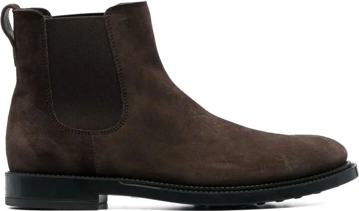slip-on suede Chelsea boots