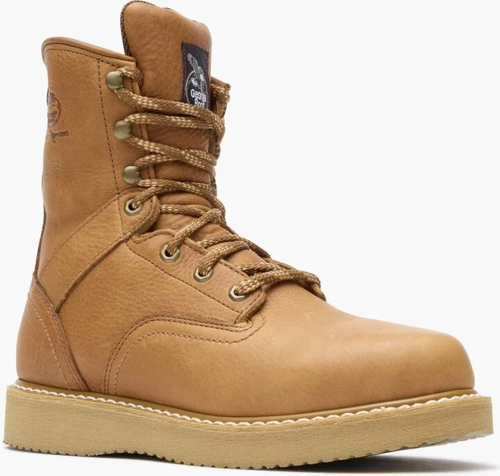 Slip Resistant Padded Wedge Work Boot