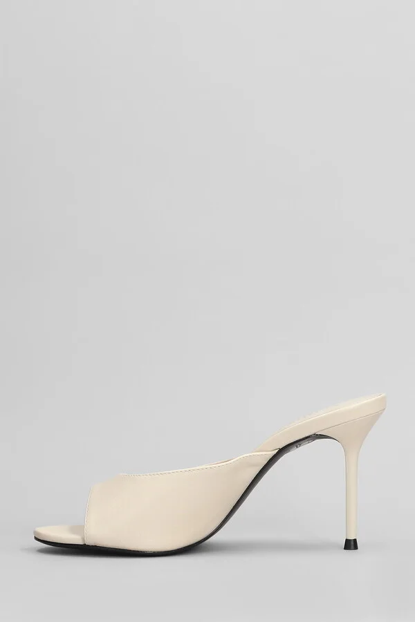 Slipper-mule In Beige Leather - Image 3