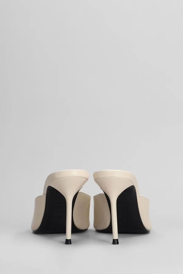 Slipper-mule In Beige Leather - Image 4