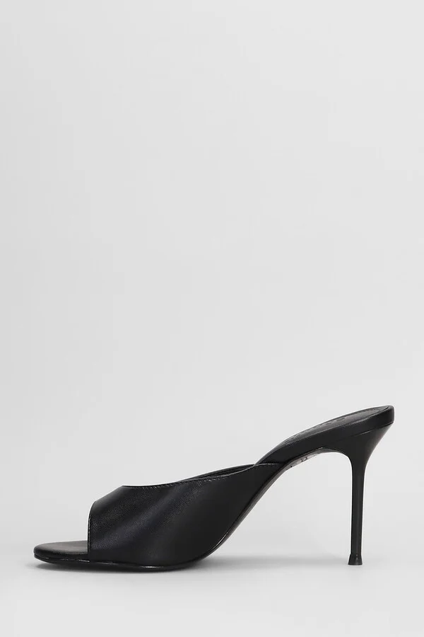 Slipper-mule In Black Leather - Image 3