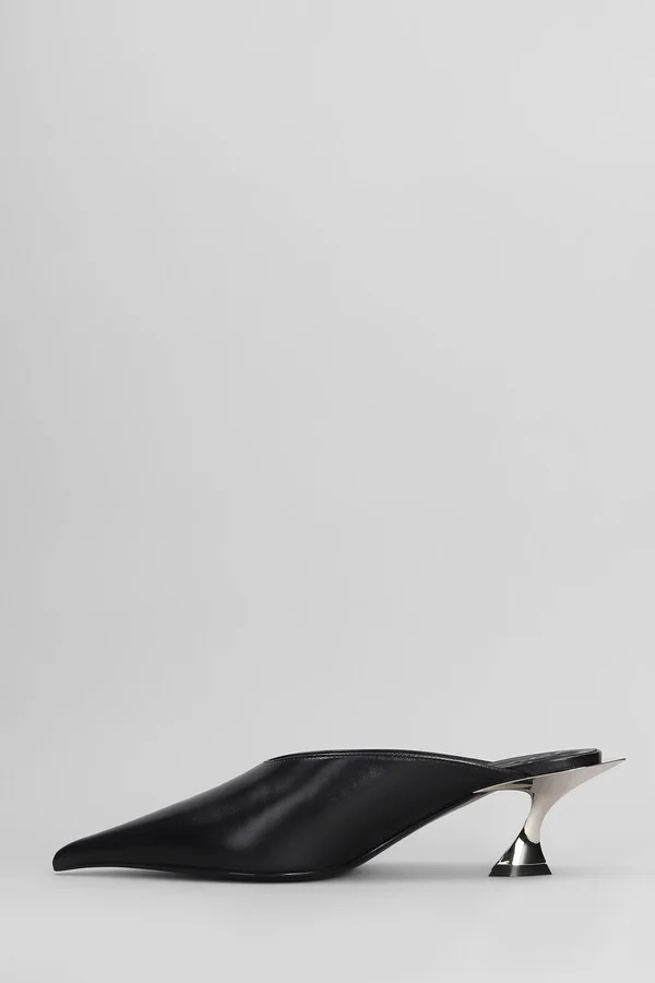 Slipper-mule In Black Leather - Image 3